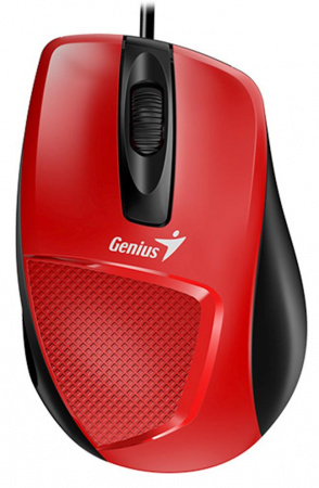 Компьютерная мышь, Genius, DX-150X, Оптическая, 1000dpi, USB, Длина кабеля 1,6 метра, Красная