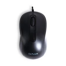 Компьютерная мышь, Delux, DLM-109OUB, Оптическая, USB, 1000 dpi, Длина кабеля 1,6м, Чёрный